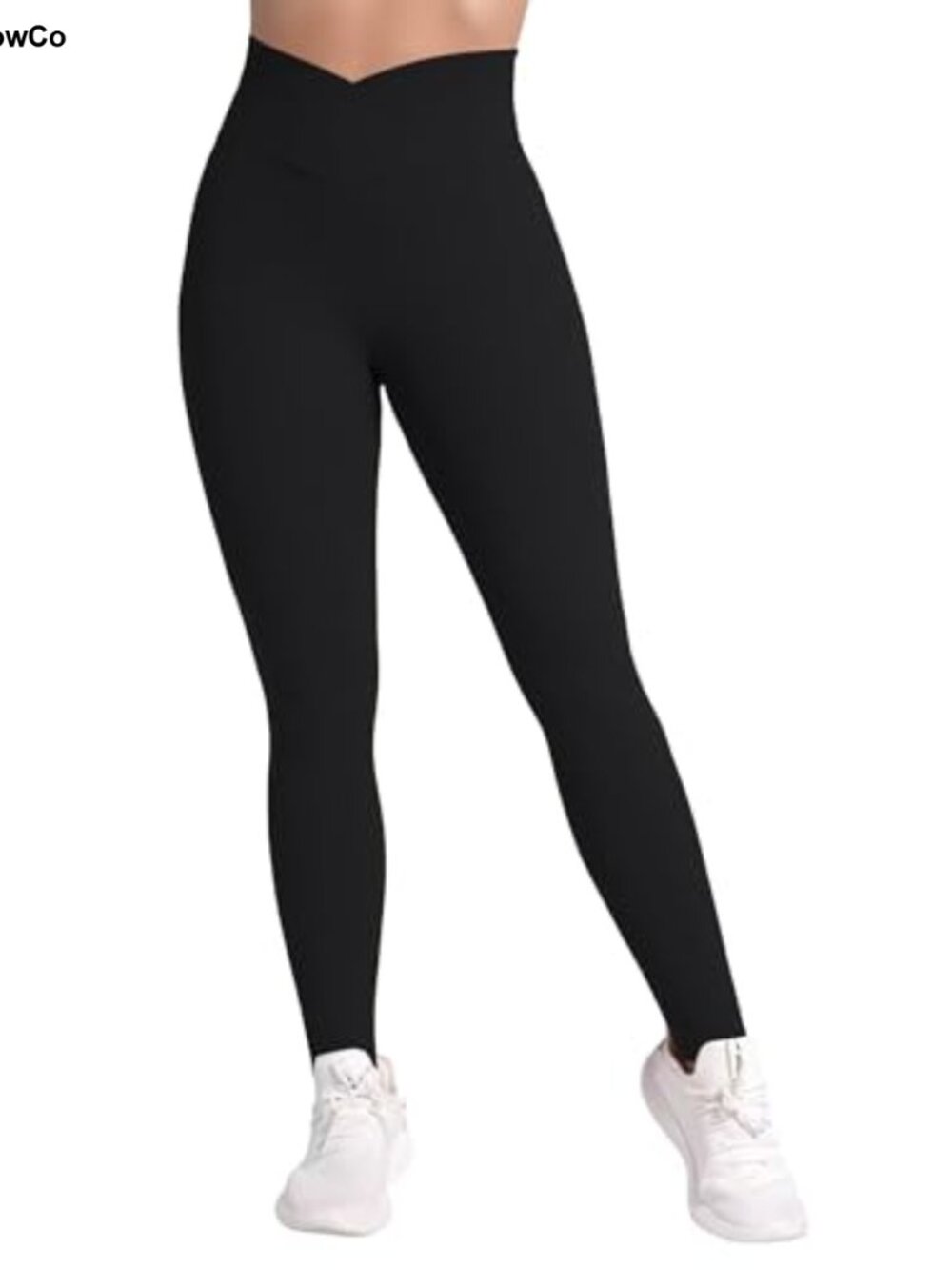 High Waisted Crossover Butt Lifting Workout Leggings with Hidden Scrunch